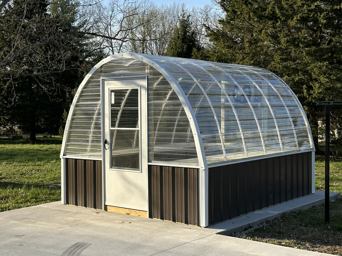 greenhouse on concrete slab